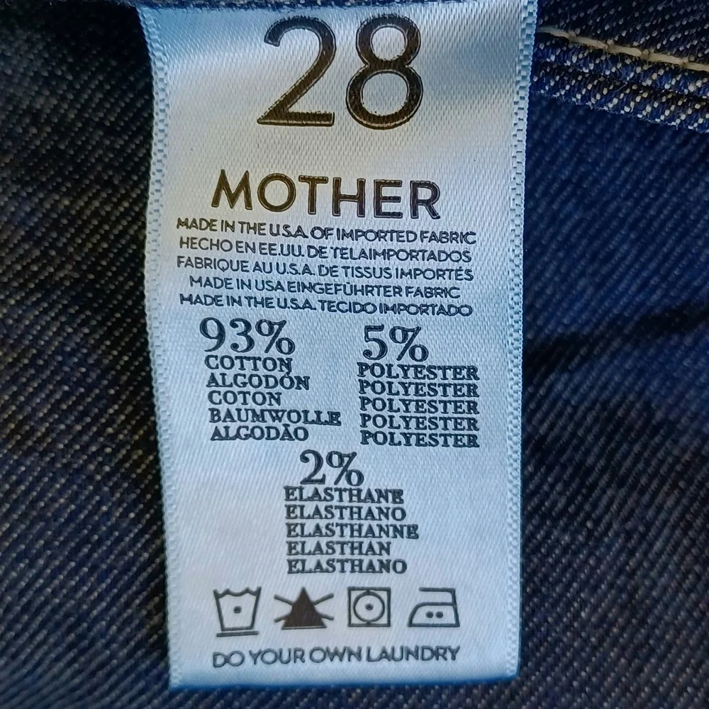 Mother Denim Skinny Jeans Dark Indigo Wash Size 28 Made in USA‎ High Rise